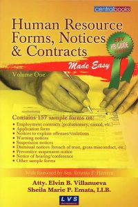 Human Resource Forms Contract and Notices by Atty Elvin B Villanueva