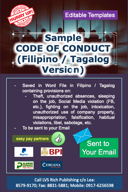 sample code of conduct