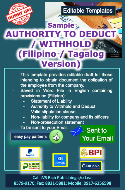Authority to Deduct Withhold Filipino img
